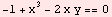 -1 + x^3 - 2 x y == 0