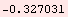RowBox[{-, 0.327031}]