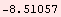 RowBox[{-, 8.51057}]