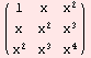 (            2 )           1    x    x                  2    3           x    x    x             2    3    4           x    x    x