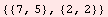 {{7, 5}, {2, 2}}